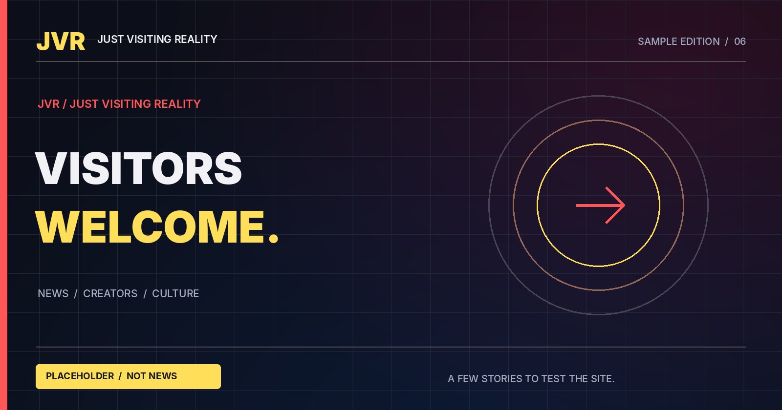 Placeholder launch image for Just Visiting Reality